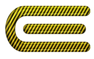 giallo nero Pericolo alfabeto png