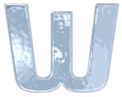 Blue ice alphabet png