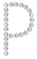 Diamond bling alphabet png