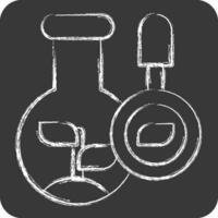 Icon Biology. related to Biochemistry symbol. chalk Style. simple design editable. simple illustration vector