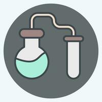 Icon Chemical Experiments. related to Biochemistry symbol. color mate style. simple design editable. simple illustration vector