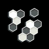 icono molecular. relacionado a bioquímica símbolo. lustroso estilo. sencillo diseño editable. sencillo ilustración vector