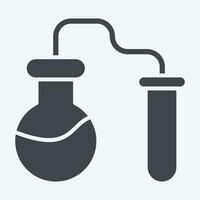 Icon Chemical Experiments. related to Biochemistry symbol. glyph style. simple design editable. simple illustration vector