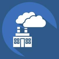 Icon Carbon Dioxide. related to Biochemistry symbol. long shadow style. simple design editable. simple illustration vector