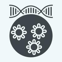 Icon Bacteria. related to Biochemistry symbol. glyph style. simple design editable. simple illustration vector