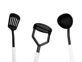 black kitchen utensils photo
