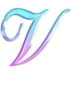 Glossy gradient alphabet png