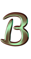 vert brillant alphabet png