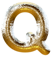 prata ouro metálico alfabeto png