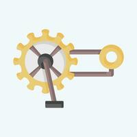 Icon Gear related to Bicycle symbol. flat style. simple design editable. simple illustration vector