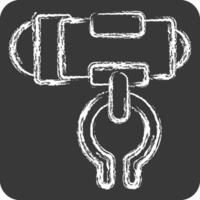 Icon Flashlight related to Bicycle symbol. chalk Style. simple design editable. simple illustration vector