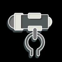 Icon Flashlight related to Bicycle symbol. glossy style. simple design editable. simple illustration vector