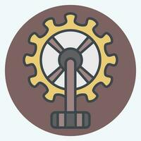 Icon Gear Wheel related to Bicycle symbol. color mate style. simple design editable. simple illustration vector