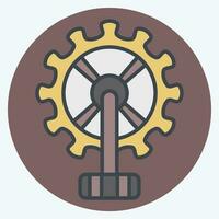 Icon Gear Wheel related to Bicycle symbol. color mate style. simple design editable. simple illustration vector