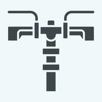 Icon Grip related to Bicycle symbol. glyph style. simple design editable. simple illustration vector