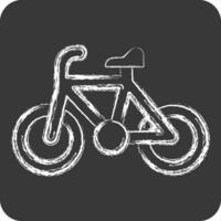 icono bicicleta relacionado a bicicleta símbolo. tiza estilo. sencillo diseño editable. sencillo ilustración vector