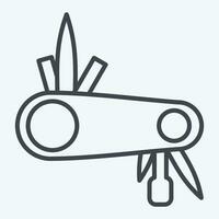 Icon Multitool related to Bicycle symbol. line style. simple design editable. simple illustration vector