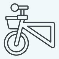 Icon Basket related to Bicycle symbol. line style. simple design editable. simple illustration vector