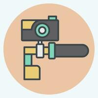 Icon Camera related to Bicycle symbol. color mate style. simple design editable. simple illustration vector