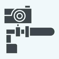 Icon Camera related to Bicycle symbol. glyph style. simple design editable. simple illustration vector