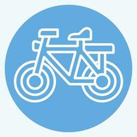 Icon Bicycle related to Bicycle symbol. blue eyes style. simple design editable. simple illustration vector