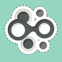 Sticker line cut Cells. related to Biochemistry symbol. simple design editable. simple illustration vector