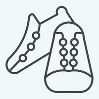 Icon Shoes related to Bicycle symbol. line style. simple design editable. simple illustration vector