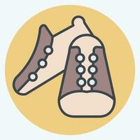 Icon Shoes related to Bicycle symbol. color mate style. simple design editable. simple illustration vector