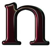 glänzend Burgund Alphabet png