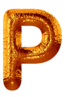 d'or métallique alphabet png
