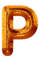 golden metallisch Alphabet png