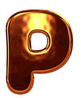 Gold metallic alphabet png