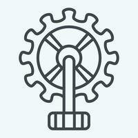 Icon Gear Wheel related to Bicycle symbol. line style. simple design editable. simple illustration vector