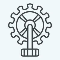 Icon Gear Wheel related to Bicycle symbol. line style. simple design editable. simple illustration vector