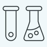 Icon Test Tube. related to Biochemistry symbol. line style. simple design editable. simple illustration vector