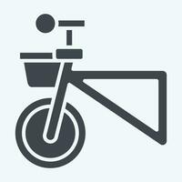 Icon Basket related to Bicycle symbol. glyph style. simple design editable. simple illustration vector