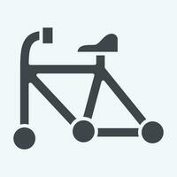 Icon Frame related to Bicycle symbol. glyph style. simple design editable. simple illustration vector