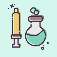 Icon Chemical Syringes. related to Biochemistry symbol. MBE style. simple design editable. simple illustration vector