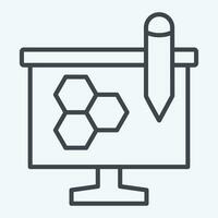 Icon Theory. related to Biochemistry symbol. line style. simple design editable. simple illustration vector