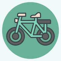 Icon Bicycle related to Bicycle symbol. color mate style. simple design editable. simple illustration vector