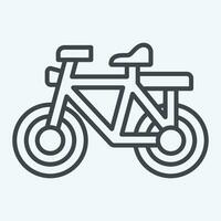 Icon Bicycle related to Bicycle symbol. line style. simple design editable. simple illustration vector