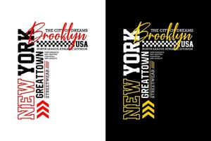 nuevo York brooklyn tipografía, para impresión en t camisas etc. vector