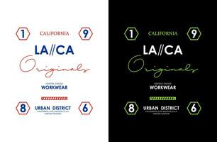 California LACA typography, for t-shirt, posters, labels, etc. vector