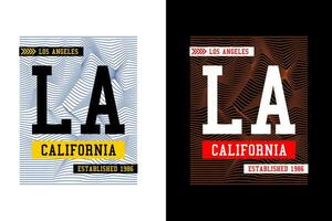 LA California, for print on t shirts etc. vector