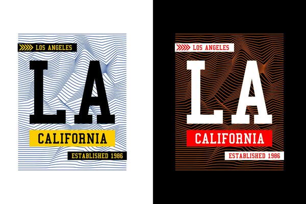 LA California, for print on t shirts etc.