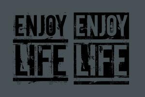 Enjoy life quotes brush strok, motivational quote, brush stroke. banner, poster, etc.  grunge vector design.