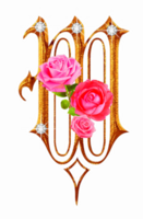 d'or des roses diamant alphabet png