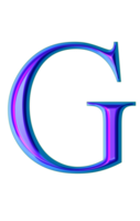 Blau irisierend Alphabet png