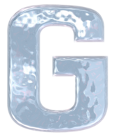 Blue ice alphabet png