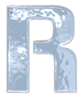 Blue ice alphabet png